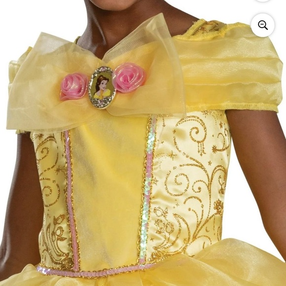 NWT Disney Princess Belle Deluxe Exclusive Girls Dress Costume - Picture 2 of 3